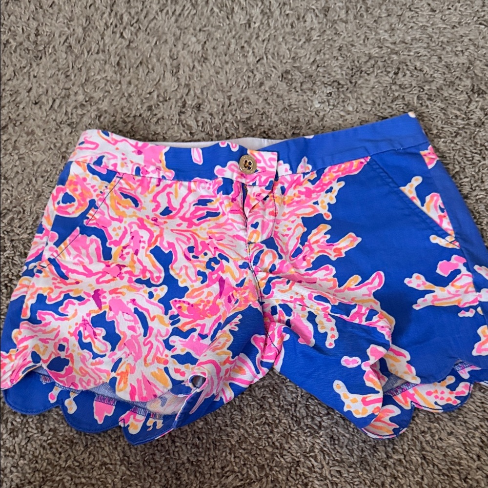 Lilly Pulitzer for Target Blue and Pink High Waist Shorts